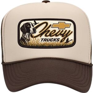 OTTO Men   Beige and Brown Chevy Trucks Trucker Hat